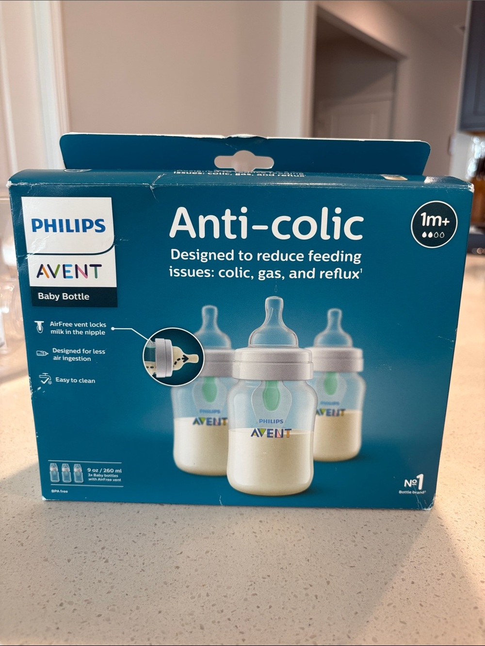 Philips Avent Anti-Colic Baby Bottle Set - Teal and White